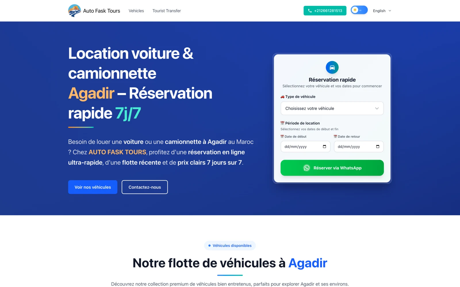 autofasktours.com — Réservation · Tourisme