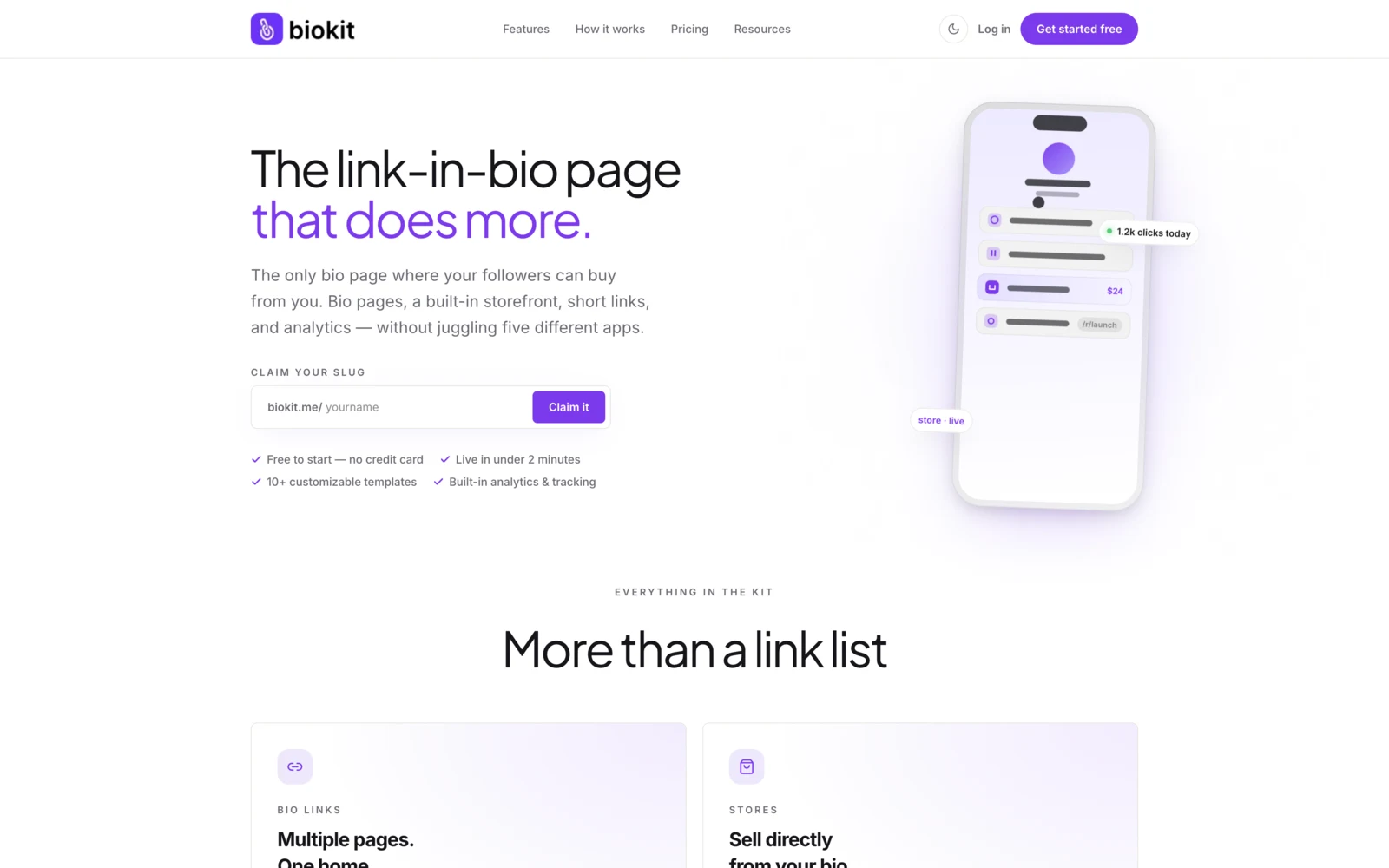 biokit.me — SaaS · Link-in-bio